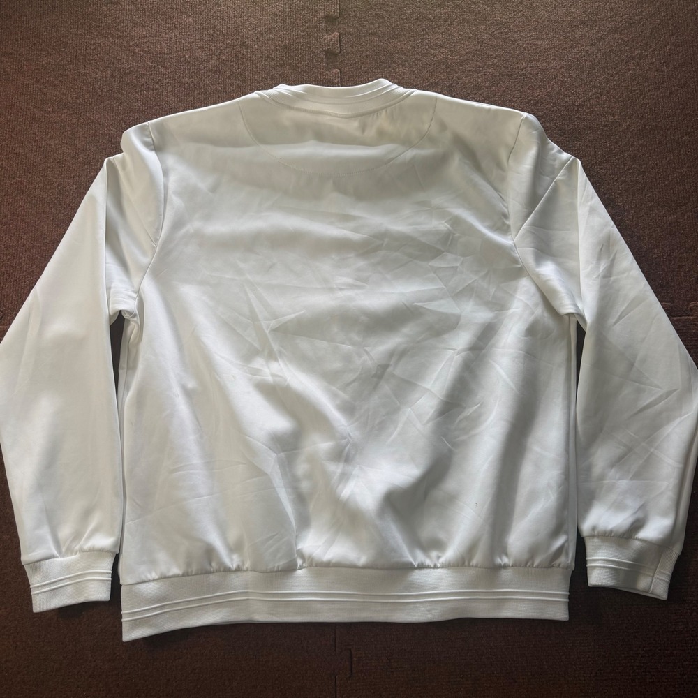 Rare comfy Maximos USA White Track Jacket Nike Logo Full Zip Bomber Mens XXXL - Picture 7 of 8